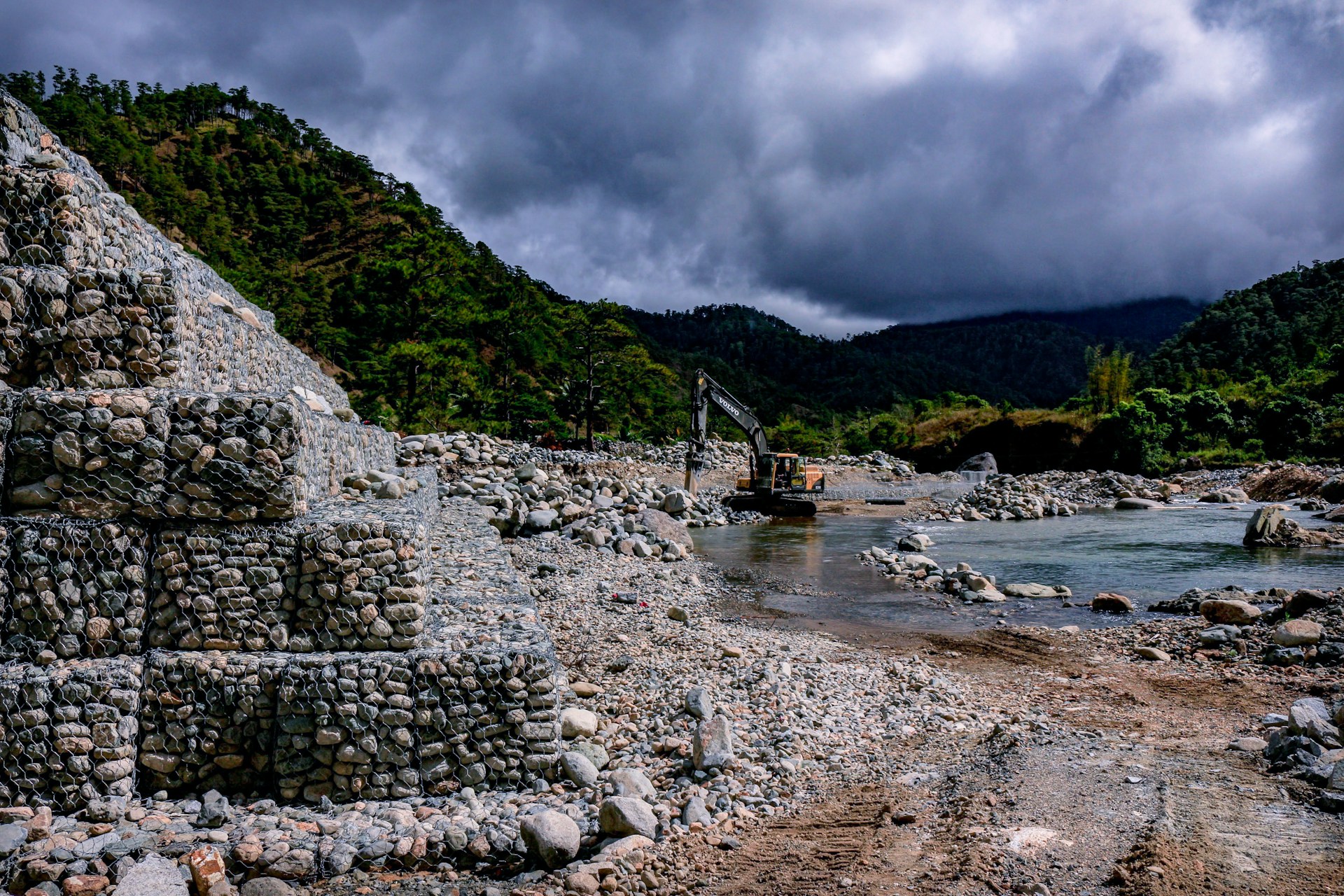 Underwater Erosion Control Through Strategic Rock Placement